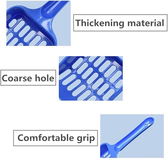 Plastic Cat Litter Scoop Long Handle Cat Litter Scoop Pet Sand Cleaning Scoop Easy to Handle Pet Sand