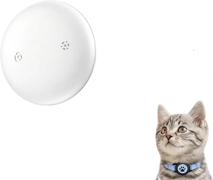 GPS Tracker for Cats, Mini GPS Cat Tracker, Smart Pet Activity Tracker (iOS Only), No Monthly Fee, Compatible with Apple Find My, Anti-Lost, Finder Tag White
