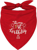 Birthday Dog Bandana, It's My 1 st Birthday Pet Costumes, Adjustable Comfortable Triangle Dog Scarf, Pet Birthdays Accessory for Small and Medium Dogs
