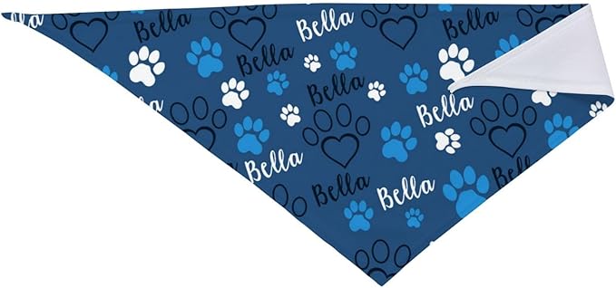Custom Pet Scarf Personalized Dog Bandana with Name Personalized Add Your Text Bibs Triangle Head Scarfs Gift for Small Medium Large Dogs Cats Baby Puppy Pets Accessories