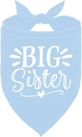Big Sister Dog Bandanas, Light Blue Pet Scarf Accessories, Pet Triangle Scarf, Dog Bandana for Large Dogs, Baby Announcement Dogs Bandana (L)