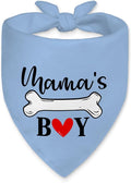 Mama's Boy Funny Dog Bandana, Valentine's Day Dog Bandana, Blue Boy Pet Scarf Accessories for Birthday Party Gender Reveal, New Pet Gifts, Mothers Day Birthday Gifts for Dogs Lovers Mom