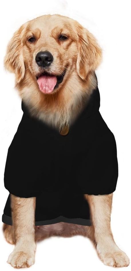 Custom Dog Clothes with Photo Name Logo Personalized Dog Sweaters for Small Medium Large Dogs Breathable Warm, 1PC, Blank Black, L