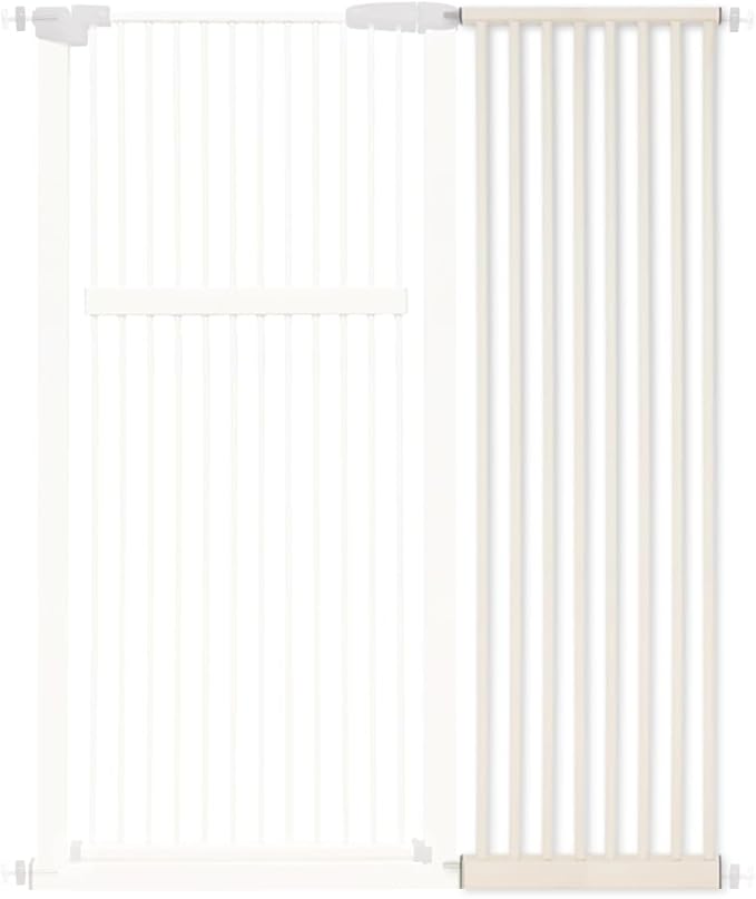 Lumizone Extra Tall Pet Gate 55.12" High Pressure Mounted 16.73" Wide Extension kit 1.37" Gap (Cream White, 55.12" H x 16.73" W, Extension)