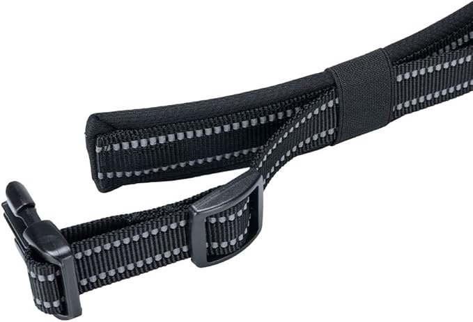 EXCELLENT ELITE SPANKER Reflective Dog Collar Classic Soft Padded Breathable Nylon Adjustable Pet Collar with Quick Release Buckle for Boy Girl Male Female Small Medium Large Dogs Training(Black-XL)