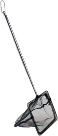 AQUANEAT Aquarium Net with Extendable Long Handle, Adjustable Wastes Skimming Cleaning Tools for Fish Tanks, 5 inch