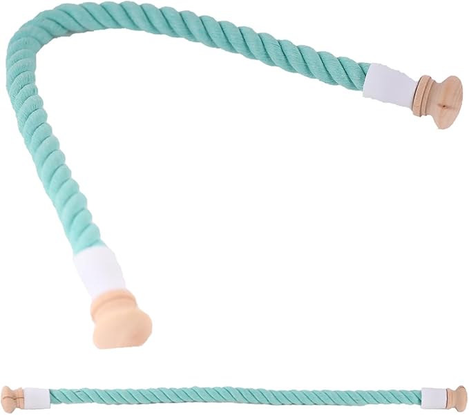 Bird Rope Stand Perch, Easy Mount on Backpack Carrier and Cage (Sky Blue, Large)