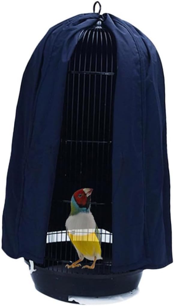 Creative Round Bird Cage Cover Lightweight Breathable Mesh Net for Parrots Easy to Install Air Circulation Fit for Various Cages