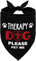 Dog Bandana, Therapy Dog Please Pet Me with, Dogs Scarf Classical Printing, Dogs Scarf Accessories, Doggy Kerchief Pet Kerchief, Christmas Birthday Thanksgiving Doggy Gift A04