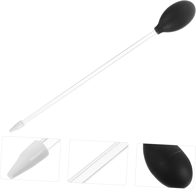 2pcs Fish Tank Water Changer Aquarium Cleaning Tool with Manual Pipette Long Coral Tools Feeder for Home (35cm Tube Clear)