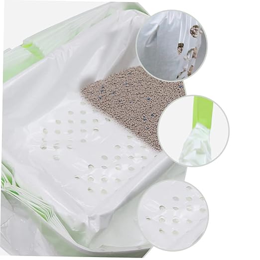 HANABASS 7pcs Cat Litter Filter Bags Pet Waste Disposal Bags Design for Litter Box Maintenance
