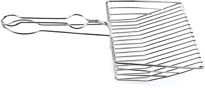 Cat Litter Scoop, Durable Metal Pet Kitty Kitten Sifter Heavy Duty with Long Handle Pet Kitty Dog Pooper Scooper, Easily Clean Litter Box