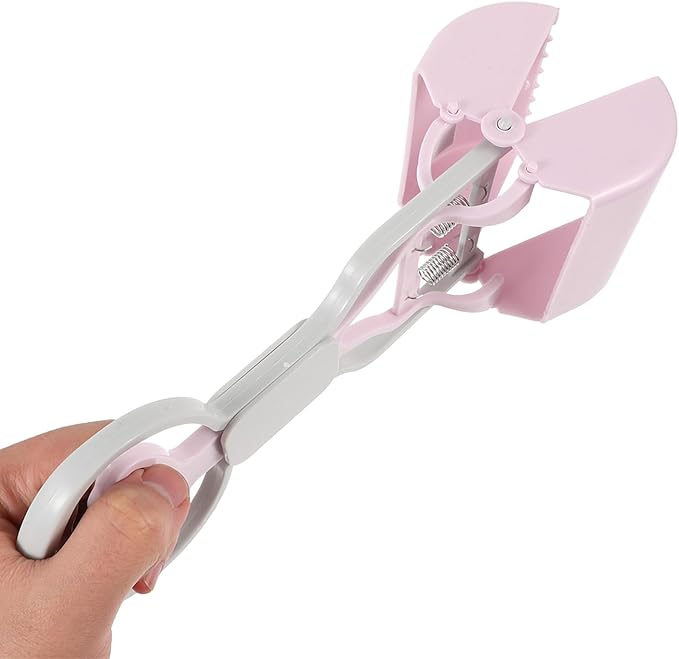 Heavy Duty Portable Poop Picker with Long Handle, Foldable Pet Waste Grabber for Walking and Outdoor Use, Lavender Color Cleaning Tool for Puppies and Adult Dogs