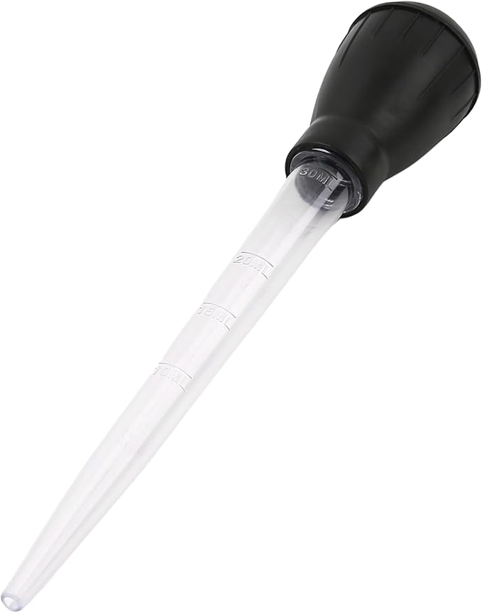 2Pcs Manual Fish Tank Cleaning Tools,30ml Aquarium Water Changer,21 Inches Multifunction Siphon Dropper for Fish Bowl Waste Remover,Aquarium Bottom Gravel Waste Clean,Coral Feeder(Black)