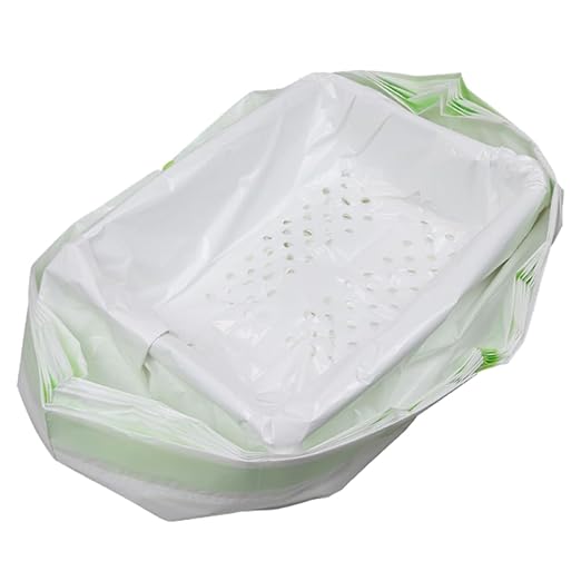 7pcs Cat Litter Filter Pouches and Waste Disposal Bags for Litter Cleanup Design White Color Thick