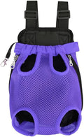Pet Carrier Backpack - Adjustable Pet Front Cat Dog Carrier Backpack Travel Bag,Legs Out,Easy-Fit for Traveling Hiking Camping for Small Medium Dogs Cats Puppies. (Deep Purple, Medium)