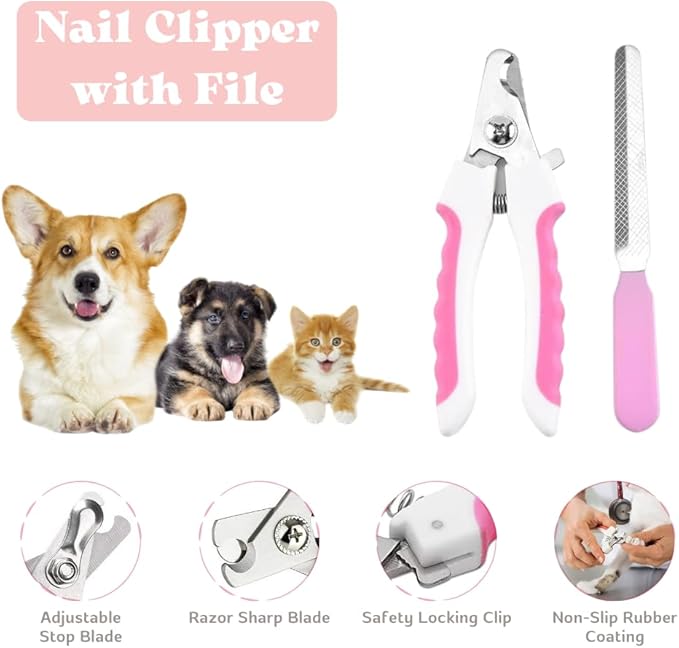 PupLuxe Puppy Starter Kit | Pink 22 Piece Great for Dog Training A Welcome Gift New First Time Owners and Experience Bundle