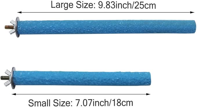 Litewoo Bird Perch Grinding Stand for Bird Parrot Budgie Parakeet Cockatiel Conure Lovebird Finch（9.84" / 25cm）