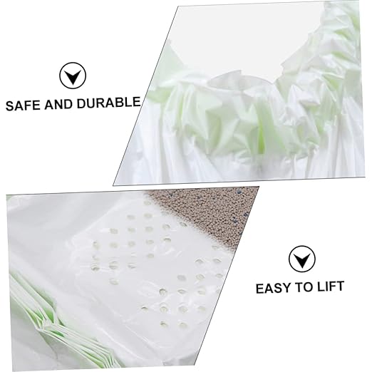 HANABASS 7pcs Cat Litter Filter Bags Pet Waste Disposal Bags Design for Litter Box Maintenance