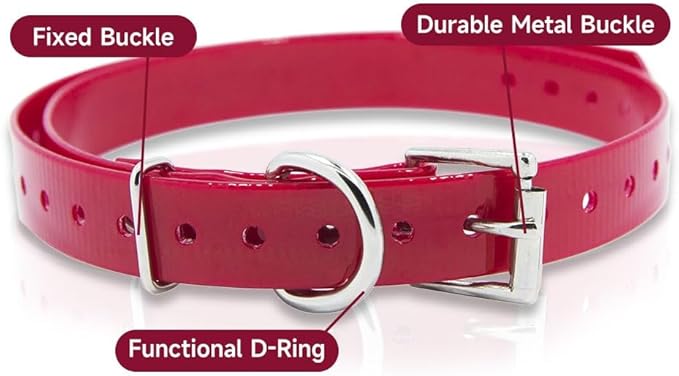 Universal 27 ½” X ¾” Replacement Band Strap for Dog Training Collar - Adjustable Waterproof TPU for Remote E-Collar, Static/Vibration Shock Trainer, Fits Most Bark Control & Obedience Devices