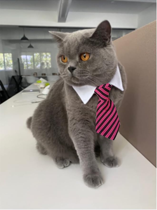 4 Pieces Pets Dog Cat Bowtie Pet Costume Adjustable Formal Necktie Collar for Cats Small Dogs Puppy Grooming Accessories