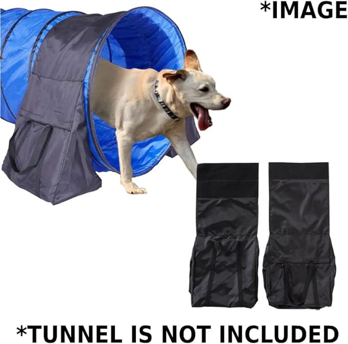 Japard Dog Agility Equipment, Tunnel Sandbags 4 Pack, Holding Bags Only, Training Tool Equipment, Outdoor Indoor