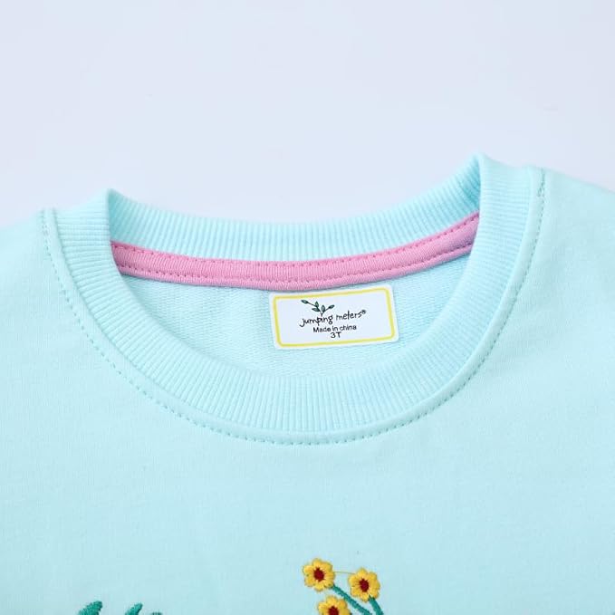 Toddler Baby Girls Cotton Sweater, Long Sleeve Crewneck Sweatshirt Pullover Kids Warm Clothing for Fall Winter