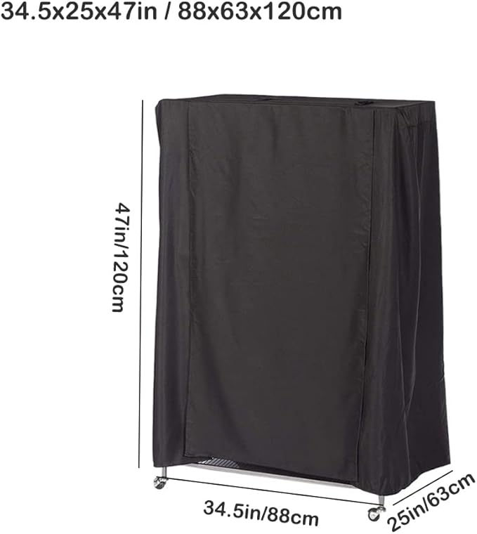 Extra Large Bird Cage Cover Breathable Waterproof Material Universal Black-Out Bird Parrot Cover Good Night Birdcage Cover Sleep Helper for Parrots Parakeets Budgies Macaw (34.5x25x47in)