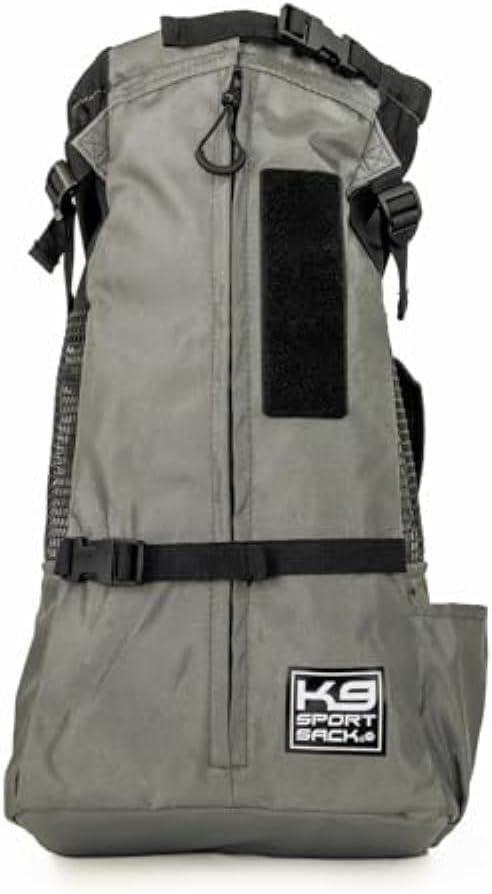 K9 Sport Sack Trainer - X-Small, Iron Gate - Ideal for Dogs with 9-12” Back Length - Backpack-Style Training Carrier - Meant for Quick, Non-Strenuous Activities