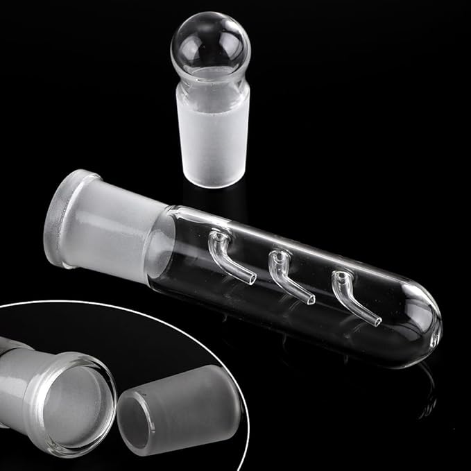 2 Pack Clear Glass Planaria Trap Catch Trap Aquarium Cleaning Supply for Dwarf Shrimp Cherry Shrimp (3 Holes)