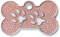 Personalized Dog Cute Paw Pet ID Tag for Pet Collar or Key Chain - cat Name tag, Personalized cat id tag, Kitten Name tag, Kitten id tag (Bone-Shaped-Small: Light Gold)
