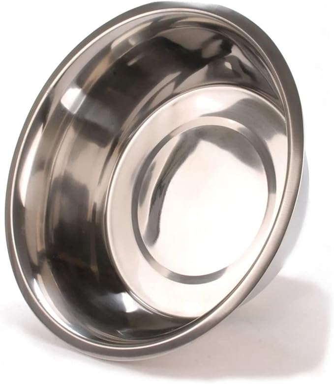 Jeffers Pet Standard Weight Stainless Steel Bowls for Dogs, Cats, Puppies, Kittens, Food & Water, Durable Feeding Dish, Travel, Camping, Indoor Outdoor Use, Dishwasher Safe Pet Accessories 7.5 Quart