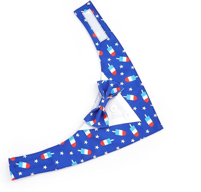 Dog Tuxedo, Adjustable Formal Wedding Outfit Bandana Dog Tux Collar with Bow Tie, Pet Birthday Valentines Outfit Cosplay(Medium)