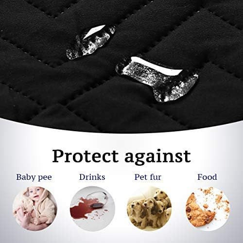 H.VERSAILTEX Reversible Sofa Slipcover Furniture Protector Water Resistant 2 Inch Wide Elastic Straps Sofa Cover Couch Covers Pets Kids Fit Sitting Width Up to 66" (Sofa: 75" x 110", Black/Grey)