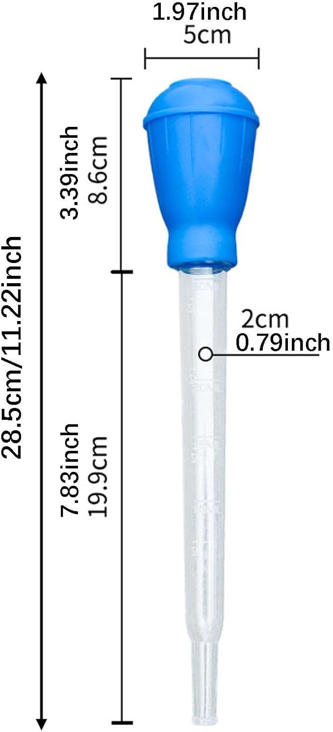 Manual Water Changer Fish Tank Cleaner Coral Feeder Universal Lightweight Maintenance Aquarium Cleaning Tool Waste Remover, Blue