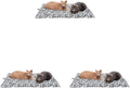 Furhaven ThermaNAP Self-Warming Cat Bed for Indoor Cats & Large/Medium Dogs, Washable & Reflects Body Heat - Quilted Faux Fur Reflective Bed Mat - Snow Leopard, Large (Pack of 3)
