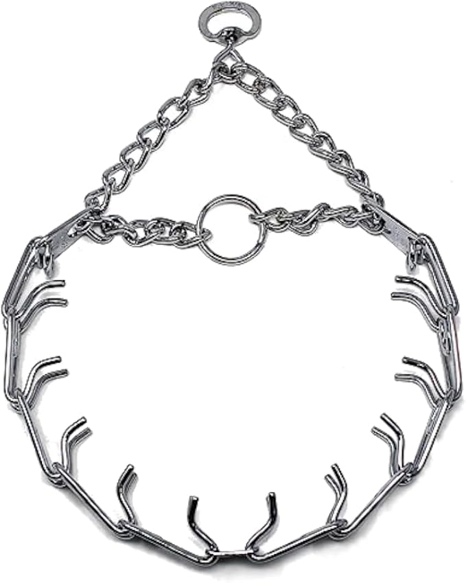 Herm Sprenger Prong Dog Training Collar, 3.2mm x 23in Medium, Ultra-Plus Chrome Plated Steel Pet Pinch Collar No-Pull Collar for Dogs Anti Pull Training Collar Made in Germany