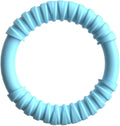 Natural Rubber Dog Chew Toy with Vanilla Scent for Aggressive Chewers, Durable Interactive Fetch and Tug Toy for Medium Dogs, Teething Relief Chew Ring Dishwasher Safe Non-Toxic (Blue)
