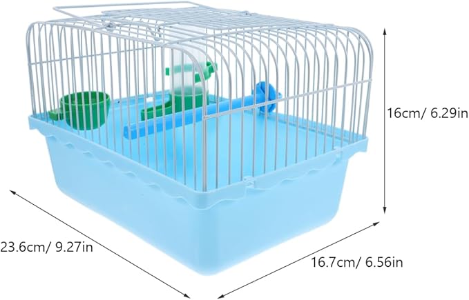 Portable Bird Cage for Travel with Perch Food Box and Water Dispenser Small Bird Carrier for Parrots Lovebirds 9.3X6.6X9.3 Inches