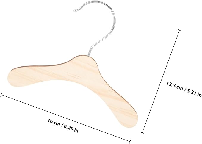 Wooden Dog Hangers 8.66 Inch Small Pet Hangers Wear-Resistant Solid Wood for Dogs and Cats Household Pet Accessory