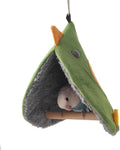Bird Snuggle Swing Tent - Hanging Sleeping Hut with Perches for Small Birds Parrot Parakeet Cockatiel Conure Budgie Finch Quaker