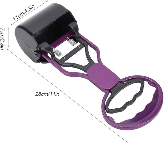 Pooper Scooper for Dogs, Spring Loaded One Hand Poop Scooper with Bag Use, Portable Pet Waste Pickup Tool for Yard & Outdoor Walks