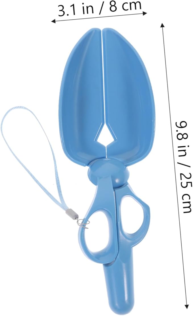 Portable Scissors Shape Dog Pooper Scooper with High-Tension Springs Small Lightweight Pet Waste Picker for Indoor Outdoor Use Plastic Poop Scoop Tool for Dogs Cats Puppies