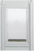 Ideal Pet Products Deluxe Aluminum Pet Door with Telescoping Frame, Super Large, 15" x 20" Flap Size, White