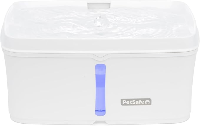 PetSafe Viva Pet Fountain - Encourages Healthy Hydration - Automatic Water Dispenser with Double Filtration - Ultra Quiet Water Fountain - Easy to Assemble - Dishwasher Safe - Stainless Steel - 140 oz