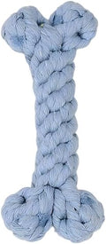 Dog Rope Toys Set with Bone-Shaped Chew Toy, Durable Cotton Rope Toys for Teething, Training, and Interactive Play for Small to Medium Dogs (Light Blue)
