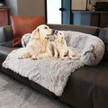 Tinaco Calming Dogs/Cats Bed Mats, Dog Pad Washable Removable Couch Cover, Plush Long Fur Mat for Pets, Waterproof Lining, Perfect for Small, Medium and Large Dogs and Cats (Gradient Brown, 41"x37")