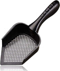 SunGrow Reptile Litter Scoop, Pointed Edge, for Cat & Chicken Coop, Right-Angled Wide and Deep Shovel, Black, 1 Pc per Pack