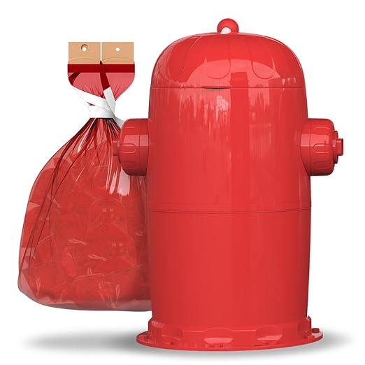 Red Rocket Pets Dog Poop Trash Can Doggy Twist'R, Odor Free Dog Waste Disposal System for Outdoor and Indoor (Medium)