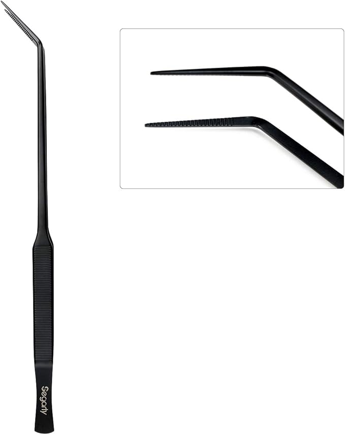 Segarty Aquarium Tools, 6 in 1 Stainless Steel Aquatic Plant Tweezers Scissor Spatula for Planted Freshwater Aquarium Landscaping Cleaning Tools Set & Fish Starter Kit